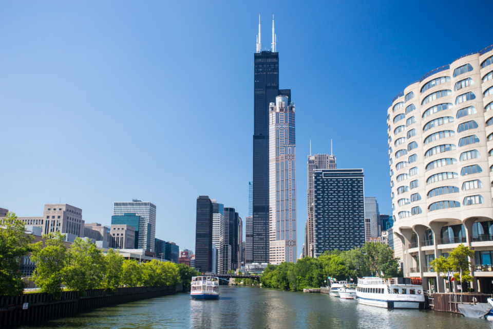 We thought the big picture of the Sears Tower with the giant letters spelling “HAHA” near the top sort of gave away the secret right away. I hope we didn’t make you spill your coffee.