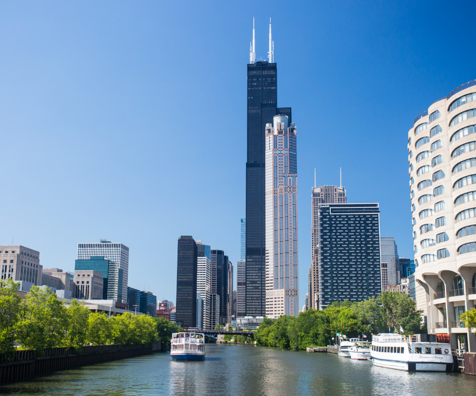 We thought the big picture of the Sears Tower with the giant letters spelling “HAHA” near the top sort of gave away the secret right away. I hope we didn’t make you spill your coffee.